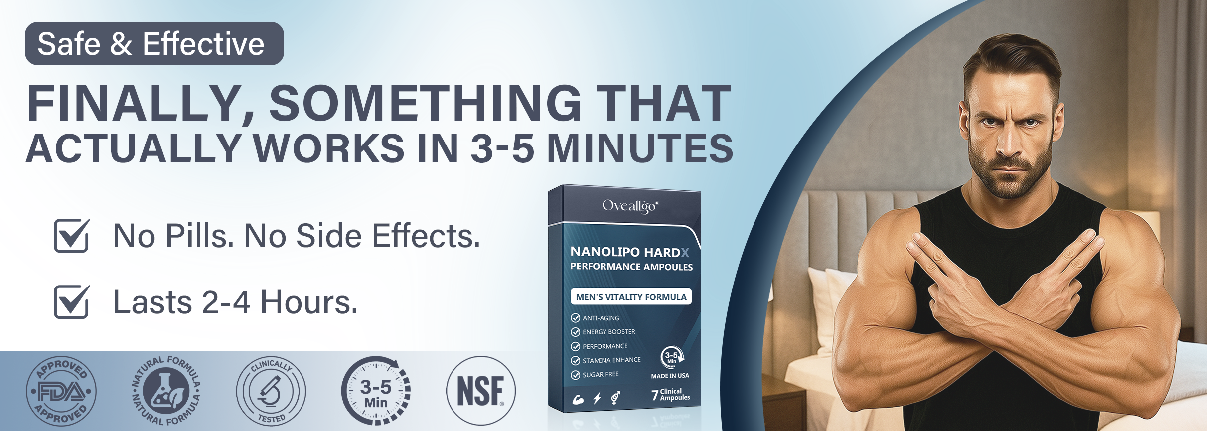 Oveallgo® NanoLipo HardX Male Performance Ampoules 6 9 1